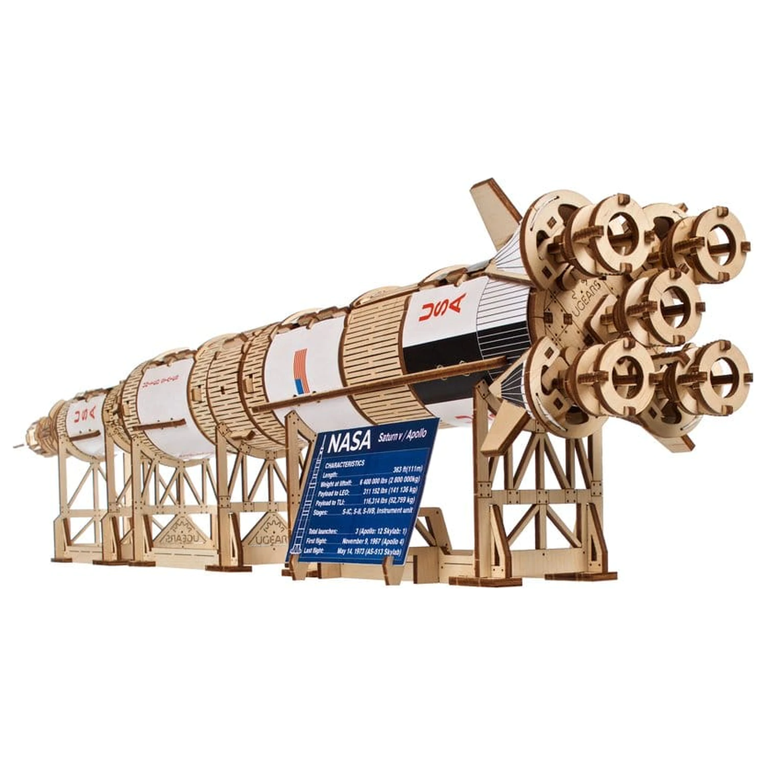 NASA 3D lesena sestavljanka Saturn V fotografija izdelka