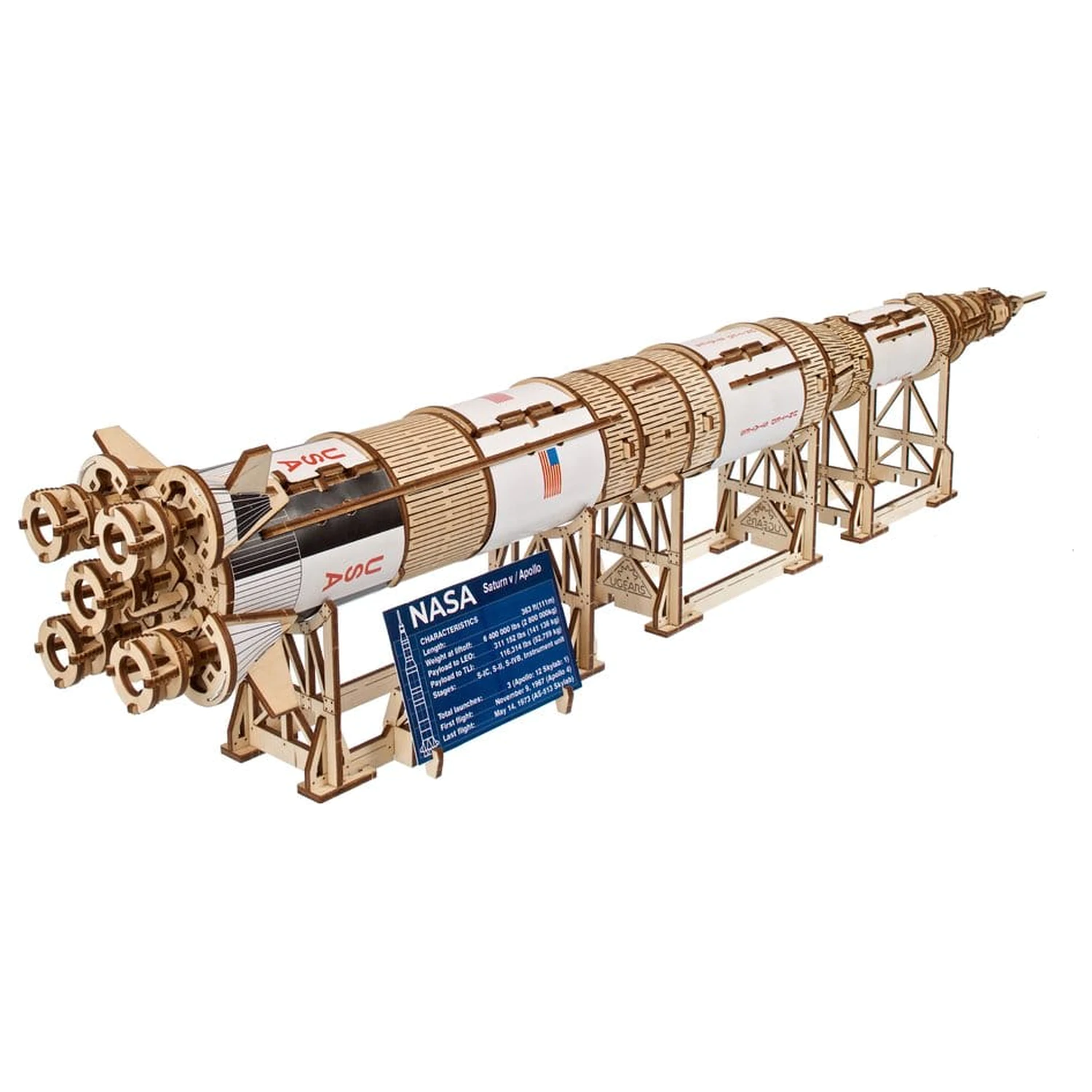NASA 3D lesena sestavljanka Saturn V fotografija izdelka