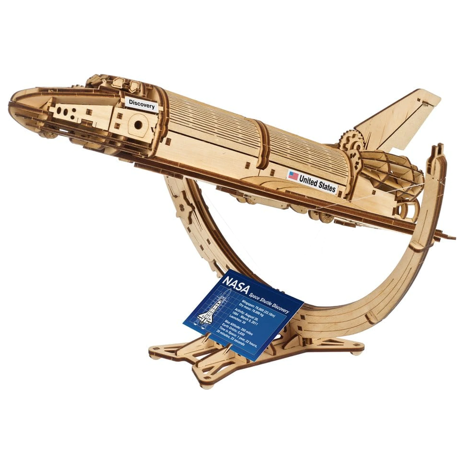 NASA 3D lesena sestavljanka Space Shuttle Discovery fotografija izdelka