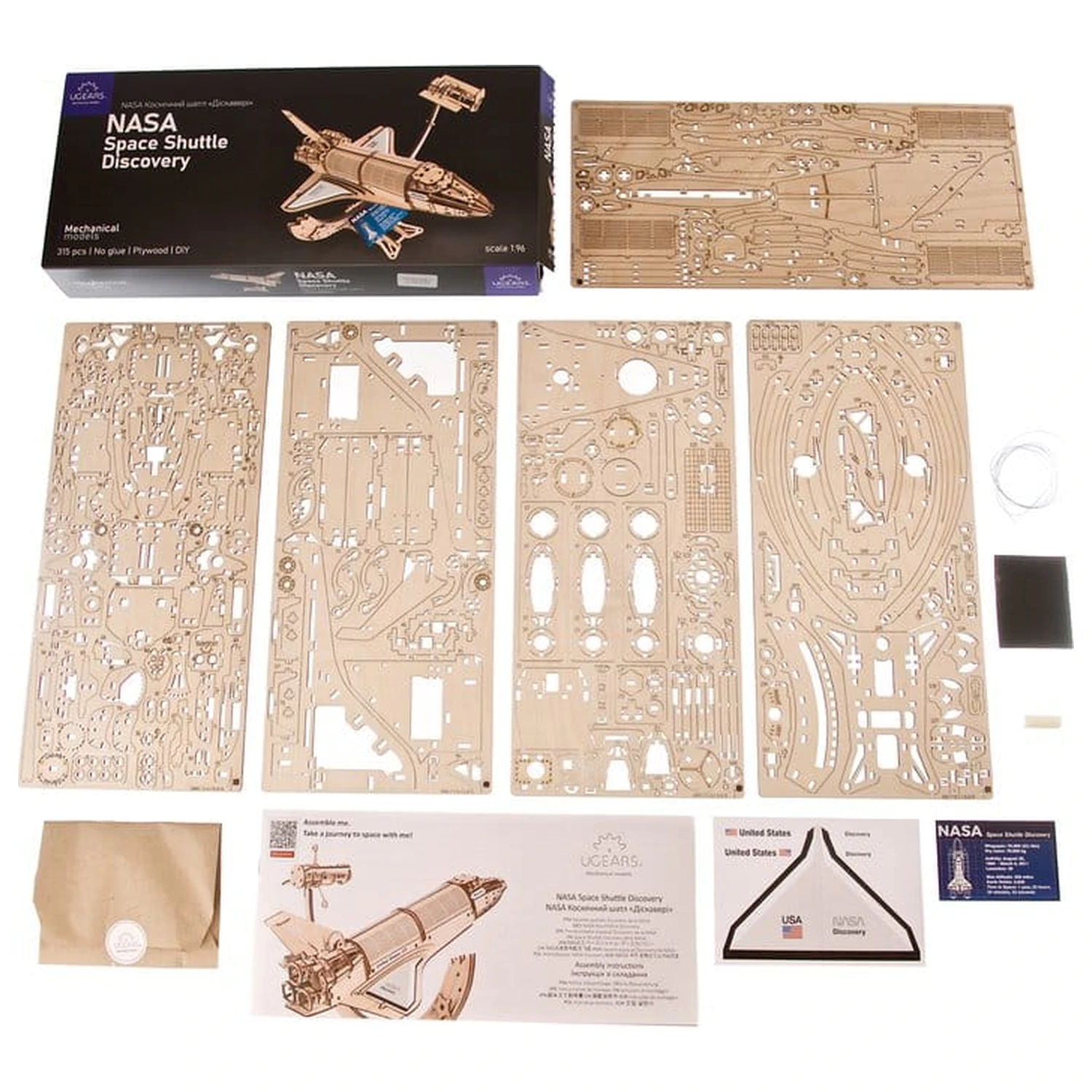 NASA 3D lesena sestavljanka Space Shuttle Discovery fotografija izdelka