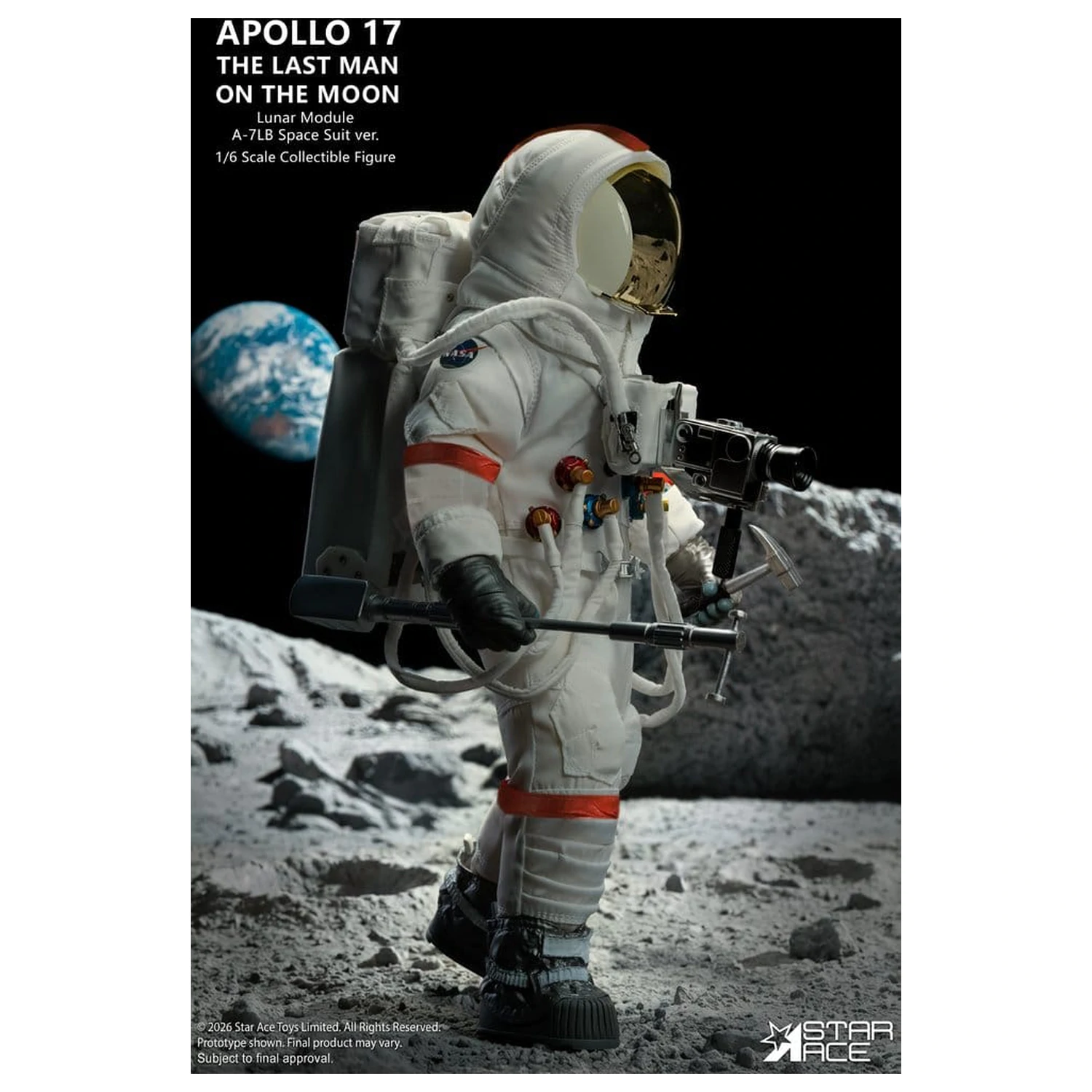 NASA Apollo 17 akcijska figura 1/6 The Last Man on the Moon 30 cm fotografija izdelka