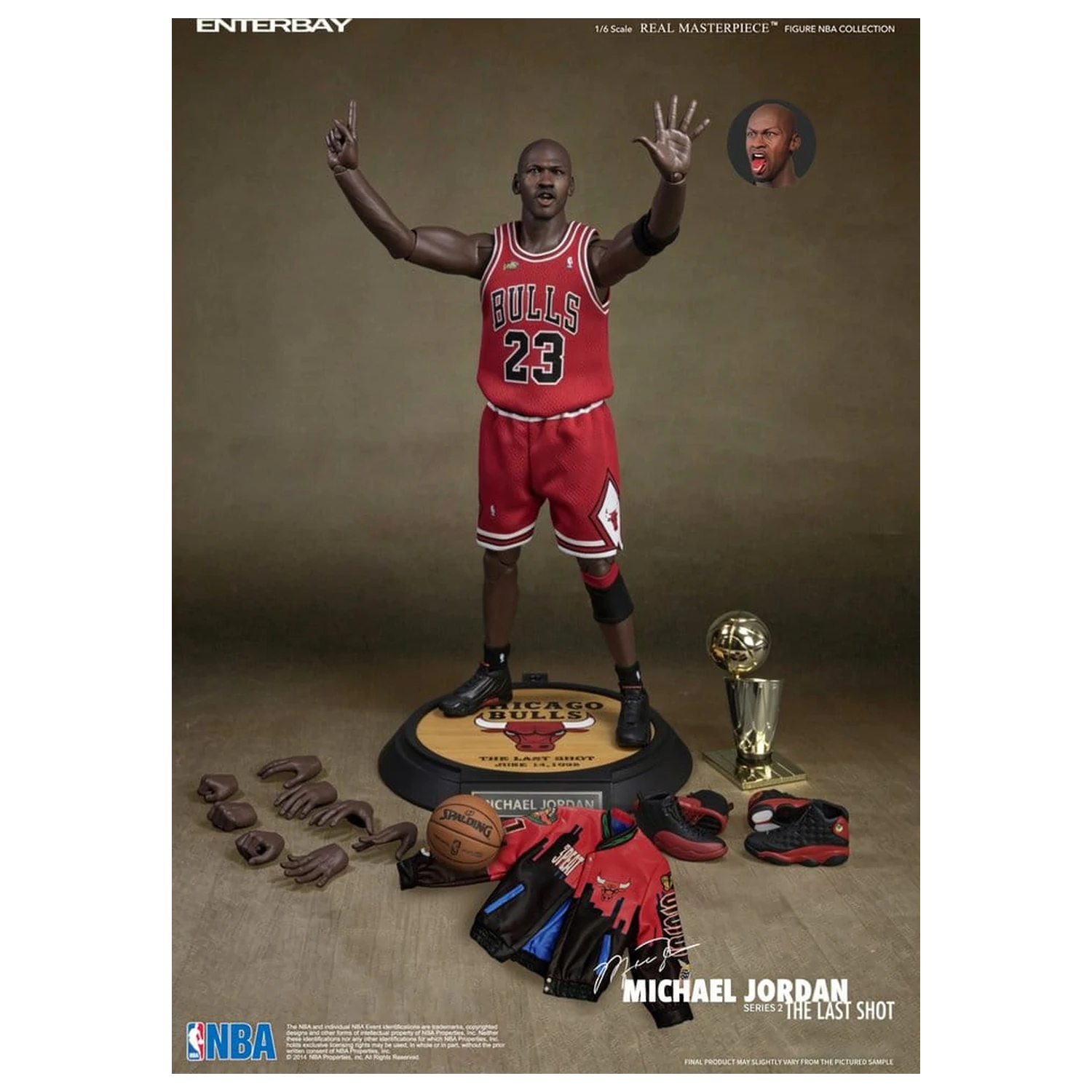 NBA Collection Real Masterpiece Akcijska figura 1/6 Michael Jordan Series 2 (Road Jersey Edition) 33 cm fotografija izdelka