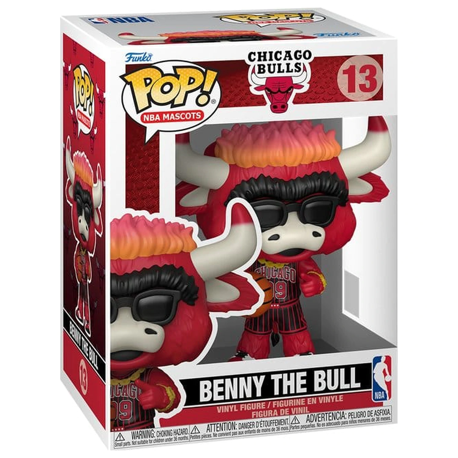 NBA Funko POP! Košarkarska vinilna figura maskote: Bulls- Benny The Bull 9 cm fotografija izdelka