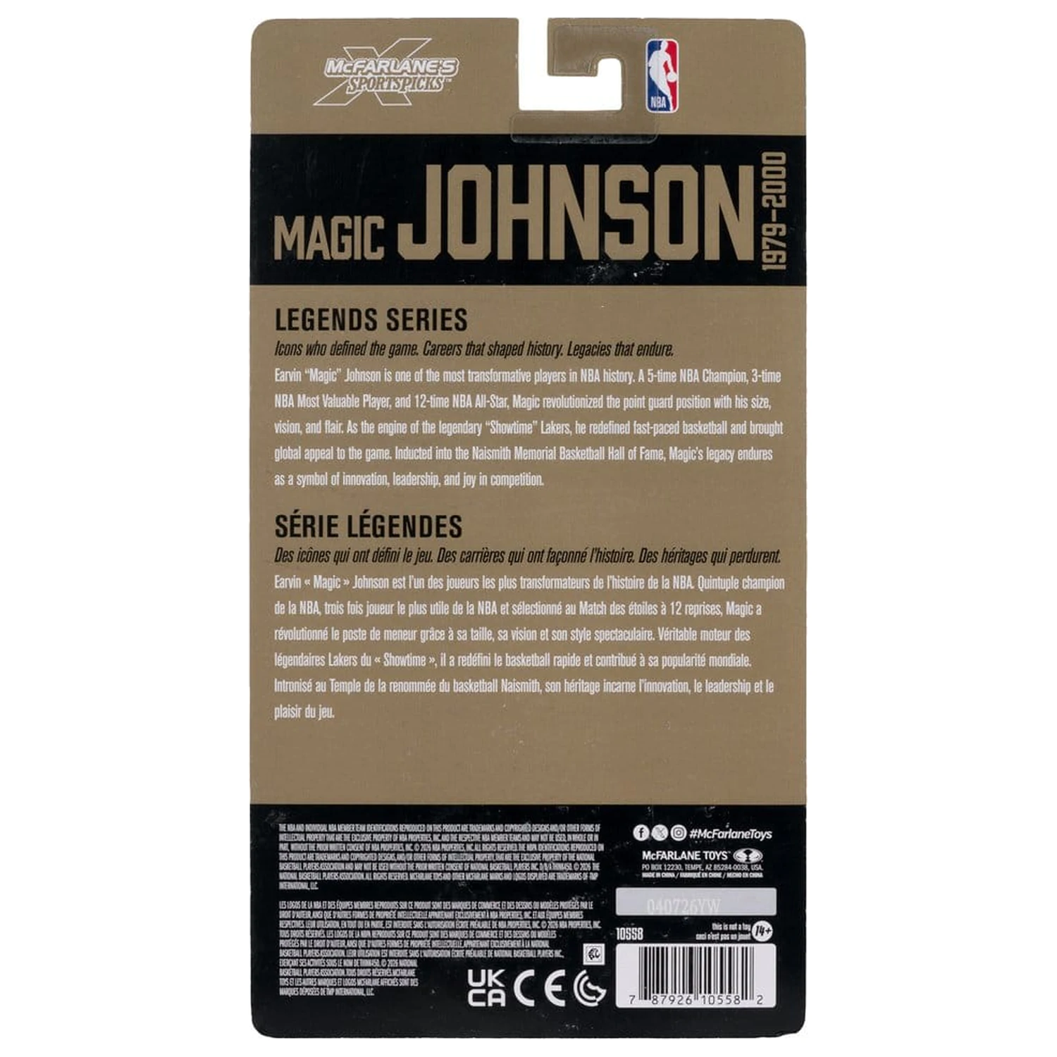 NBA Legends Series akcijska figura Earvin "Magic" Johnson (Los Angeles Lakers) 15 cm fotografija izdelka