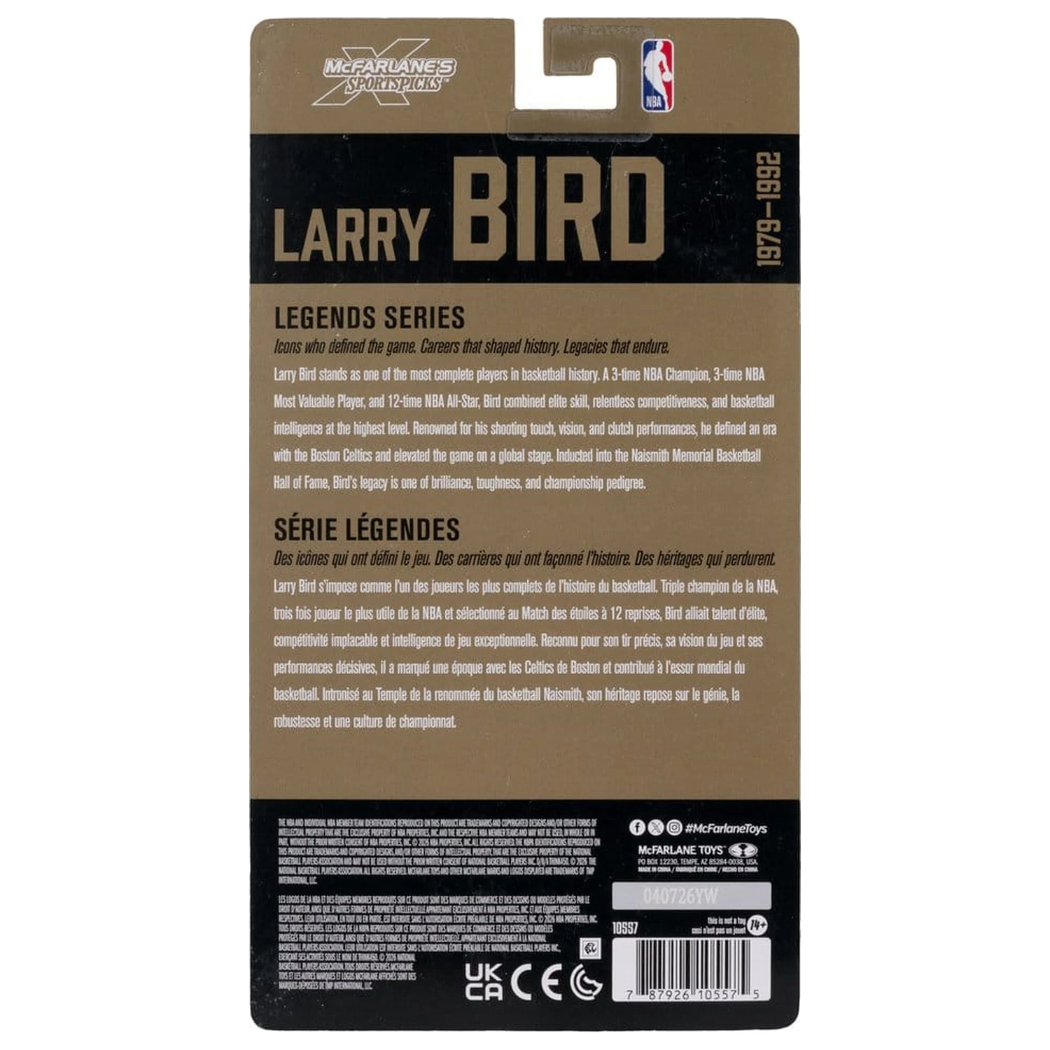 NBA Legends Series akcijska figura Larry Bird (Boston Celtics) 15 cm fotografija izdelka