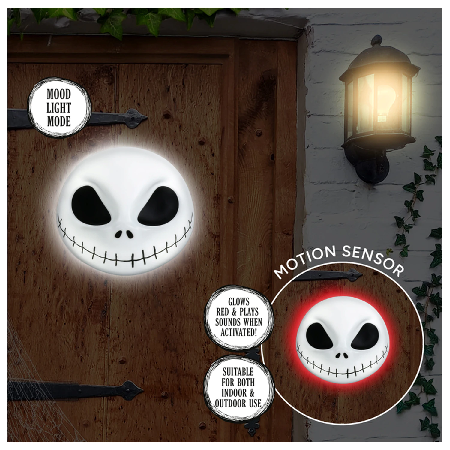 NBX Jack Skellington Maska Luč Senzor gibanja fotografija izdelka