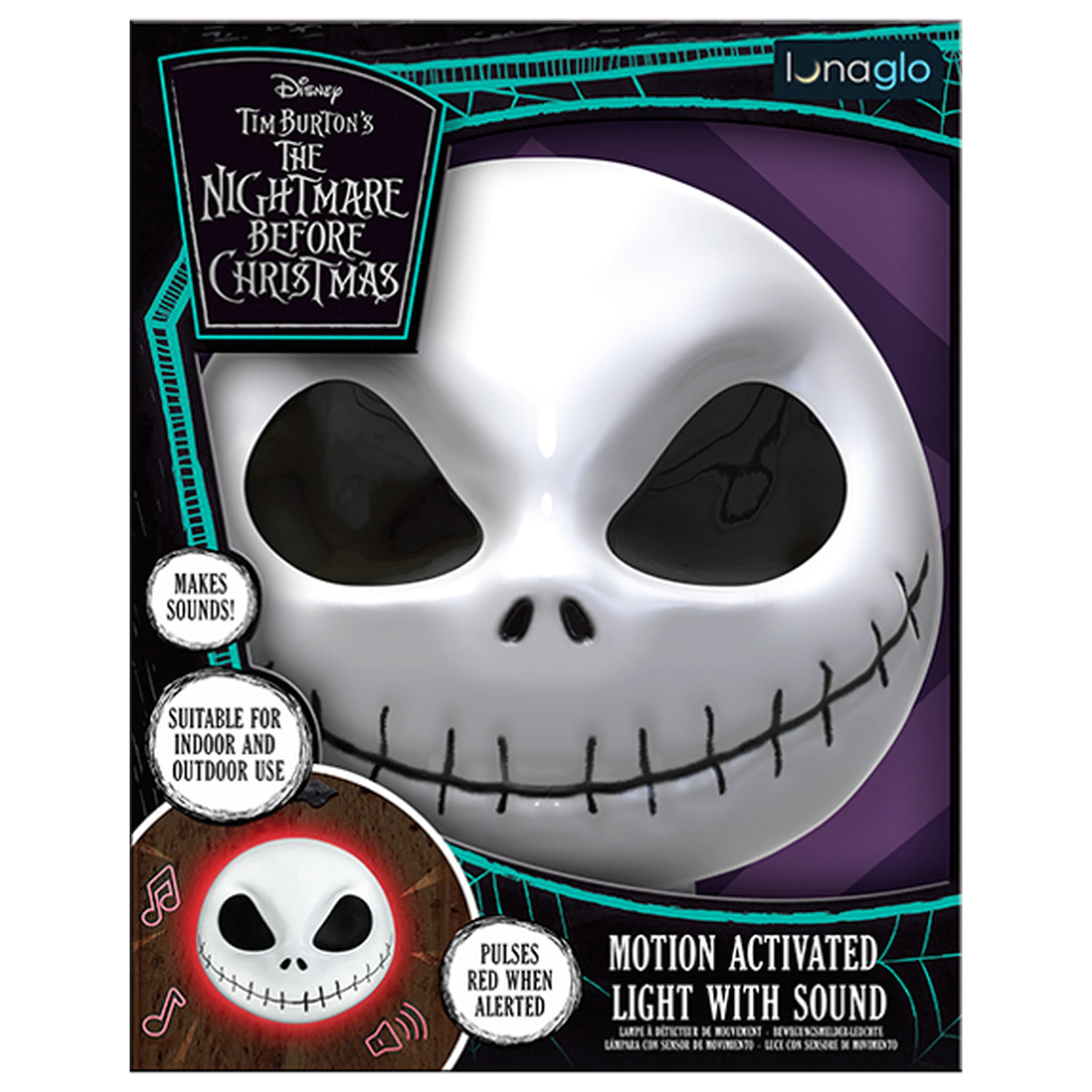 NBX Jack Skellington Maska Luč Senzor gibanja fotografija izdelka