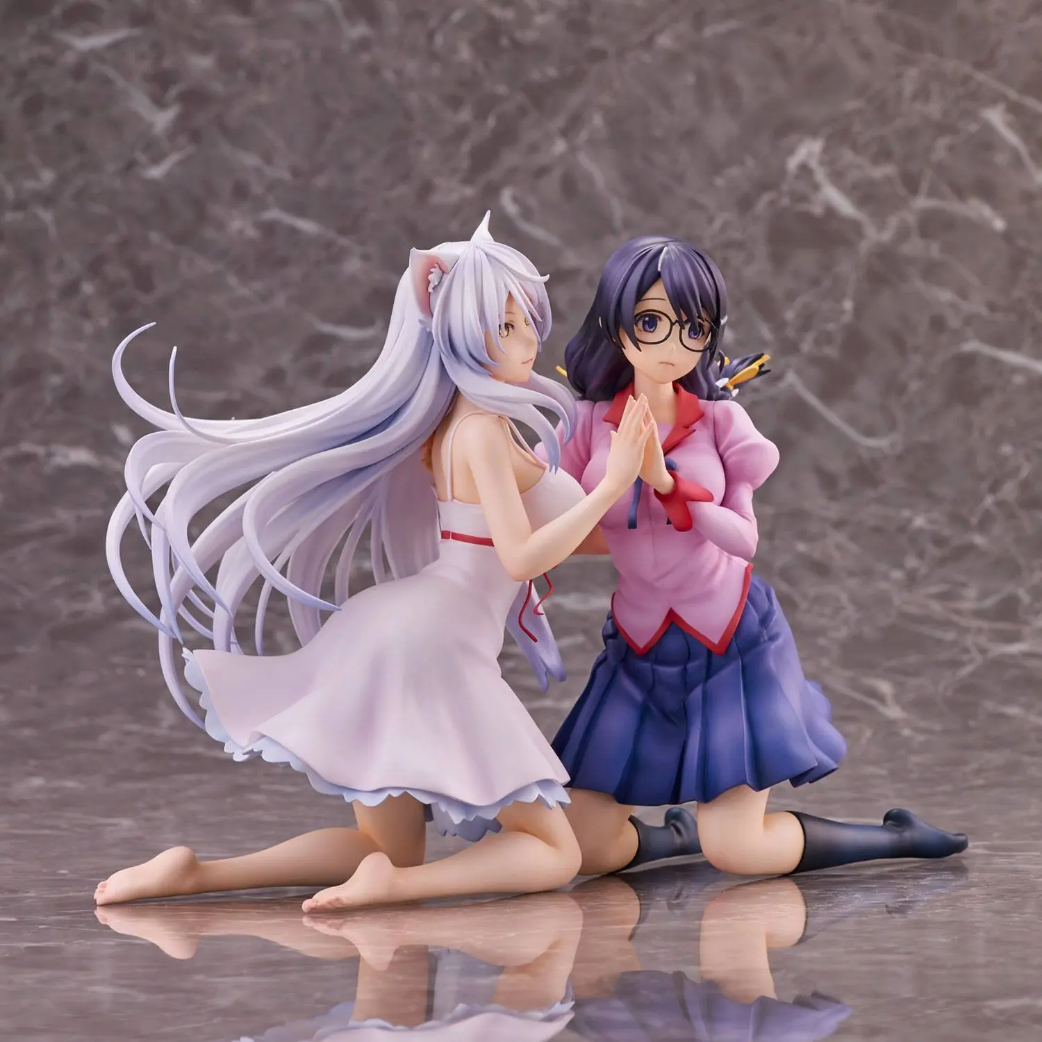 Nekomonogatari Monogatari Series PVC Kipi Tsubasa Hanekawa Set (re-run) 19 cm fotografija izdelka