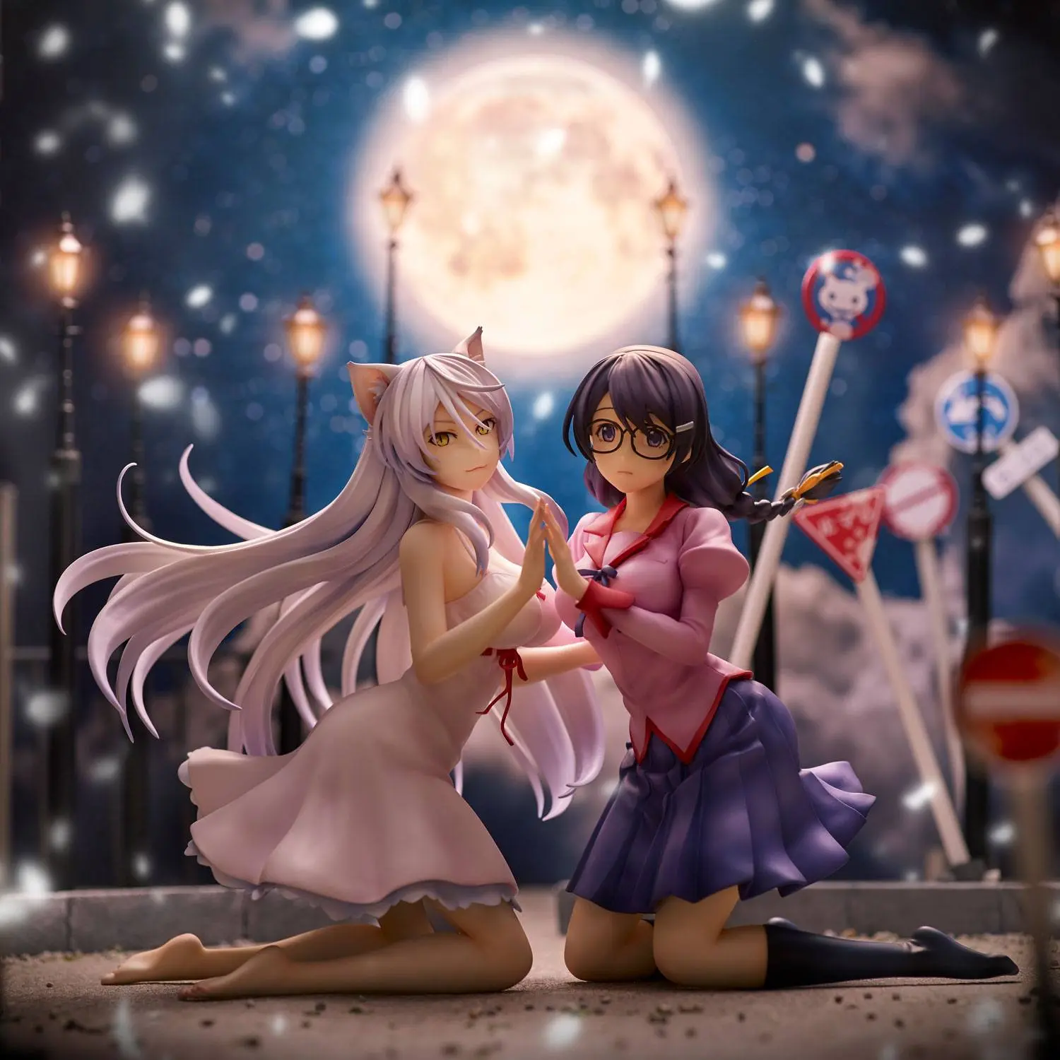 Nekomonogatari Monogatari Series PVC Kipi Tsubasa Hanekawa Set (re-run) 19 cm fotografija izdelka