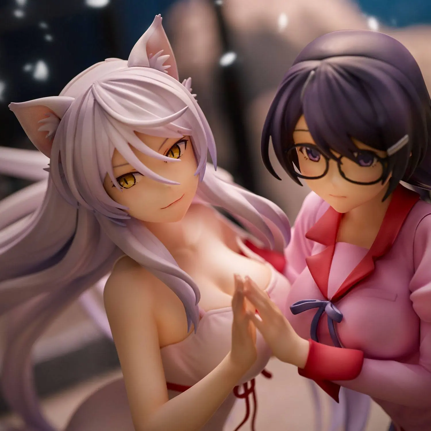 Nekomonogatari Monogatari Series PVC Kipi Tsubasa Hanekawa Set (re-run) 19 cm fotografija izdelka