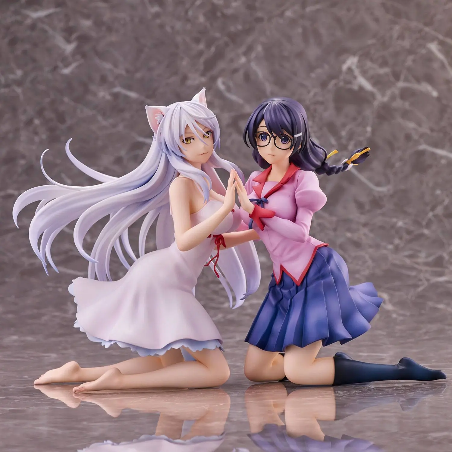 Nekomonogatari Monogatari Series PVC Kipi Tsubasa Hanekawa Set (re-run) 19 cm fotografija izdelka