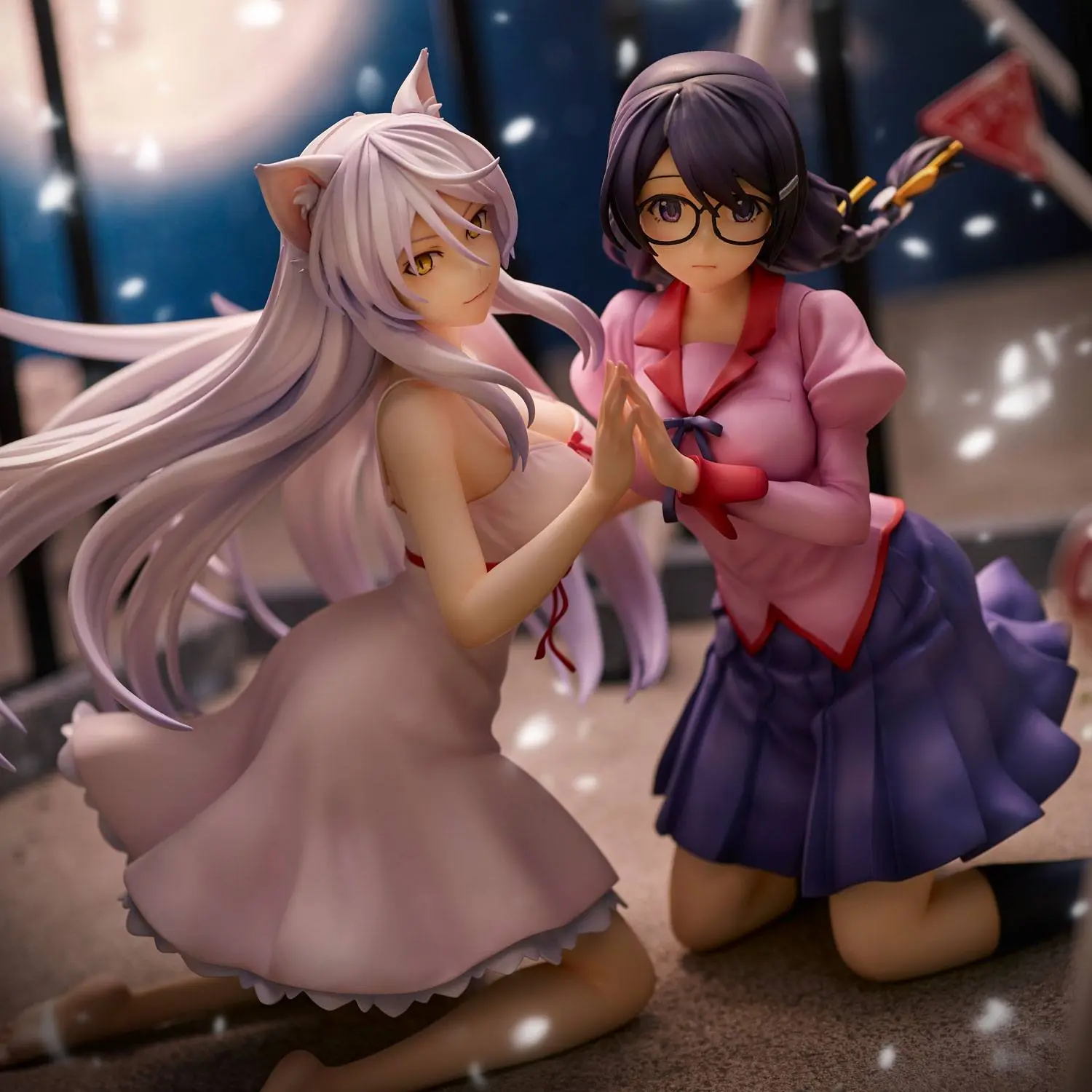 Nekomonogatari Monogatari Series PVC Kipi Tsubasa Hanekawa Set (re-run) 19 cm fotografija izdelka