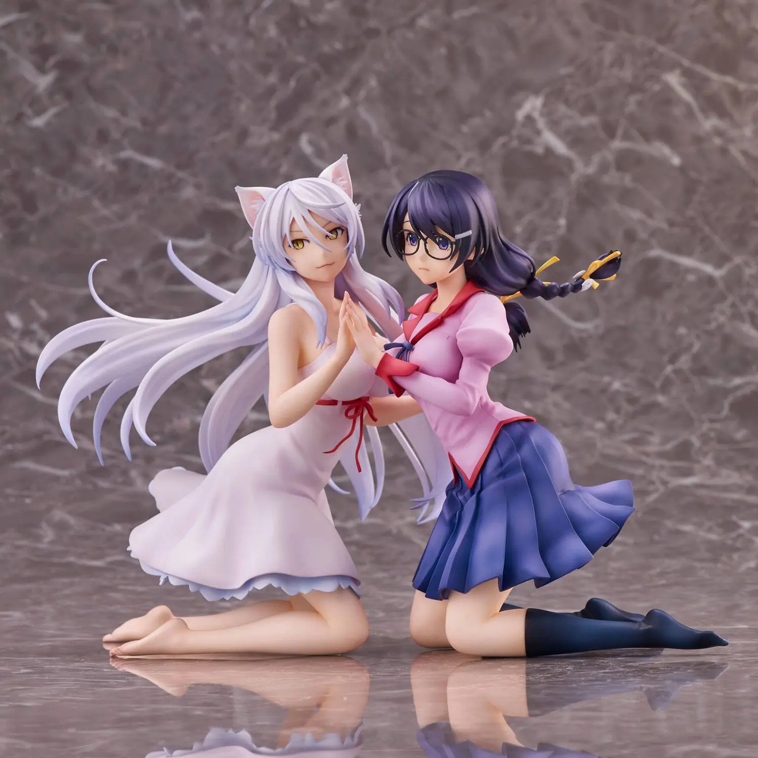 Nekomonogatari Monogatari Series PVC Kipi Tsubasa Hanekawa Set (re-run) 19 cm fotografija izdelka