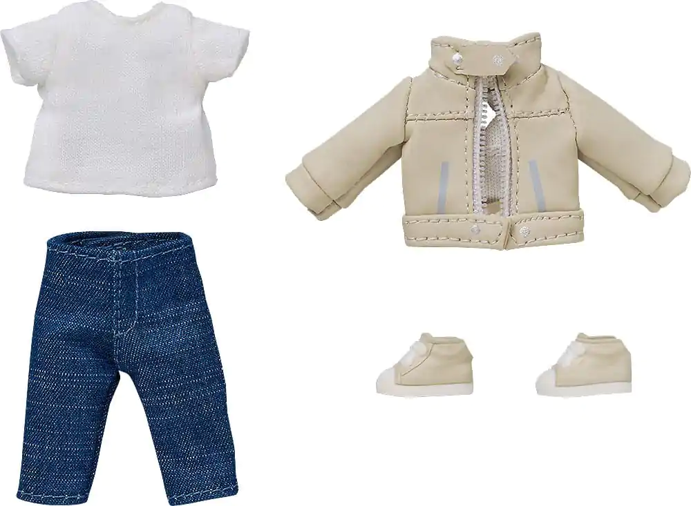 Nendoroid Doll Figurice Obleka Komplet: Usnjena jakna (slonokoščena) fotografija izdelka