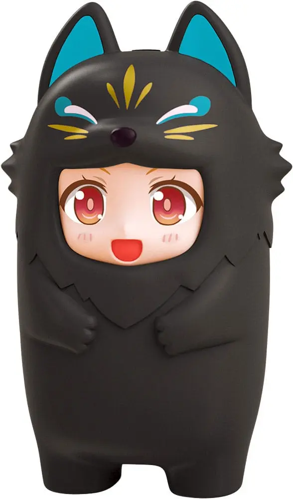 Nendoroid More etui za dele obraza Kigurumi za figure Nendoroid Black Kitsune 10 cm fotografija izdelka