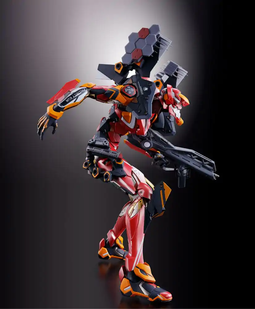 Neon Genesis Evangelion Metal Build Akcijska figura Eva Production Model-02 30th with the Spear of Cassius 22 cm fotografija izdelka