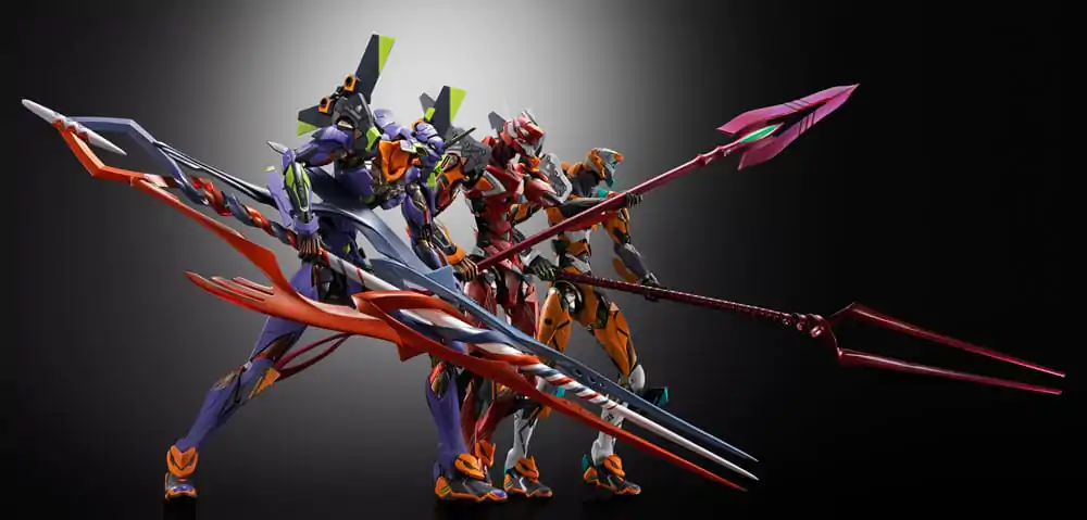 Neon Genesis Evangelion Metal Build Akcijska figura Eva Production Model-02 30th with the Spear of Cassius 22 cm fotografija izdelka
