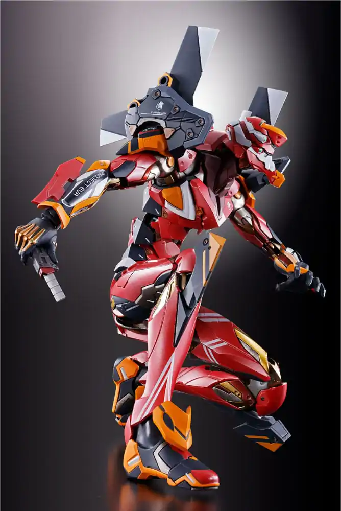 Neon Genesis Evangelion Metal Build Akcijska figura Eva Production Model-02 30th with the Spear of Cassius 22 cm fotografija izdelka
