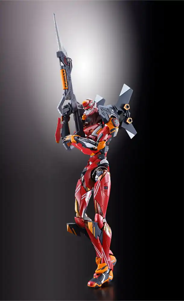 Neon Genesis Evangelion Metal Build Akcijska figura Eva Production Model-02 30th with the Spear of Cassius 22 cm fotografija izdelka