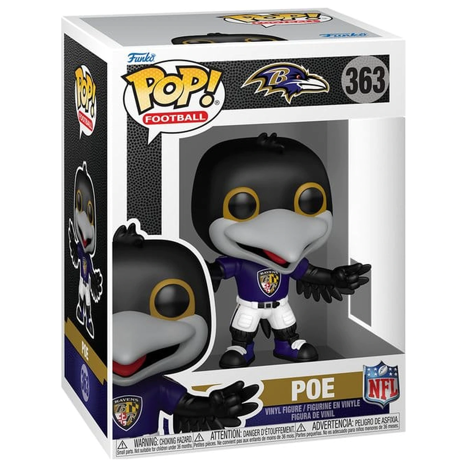 NFL Funko POP! Vinyl figura maskote: Ravens- Poe 9 cm fotografija izdelka