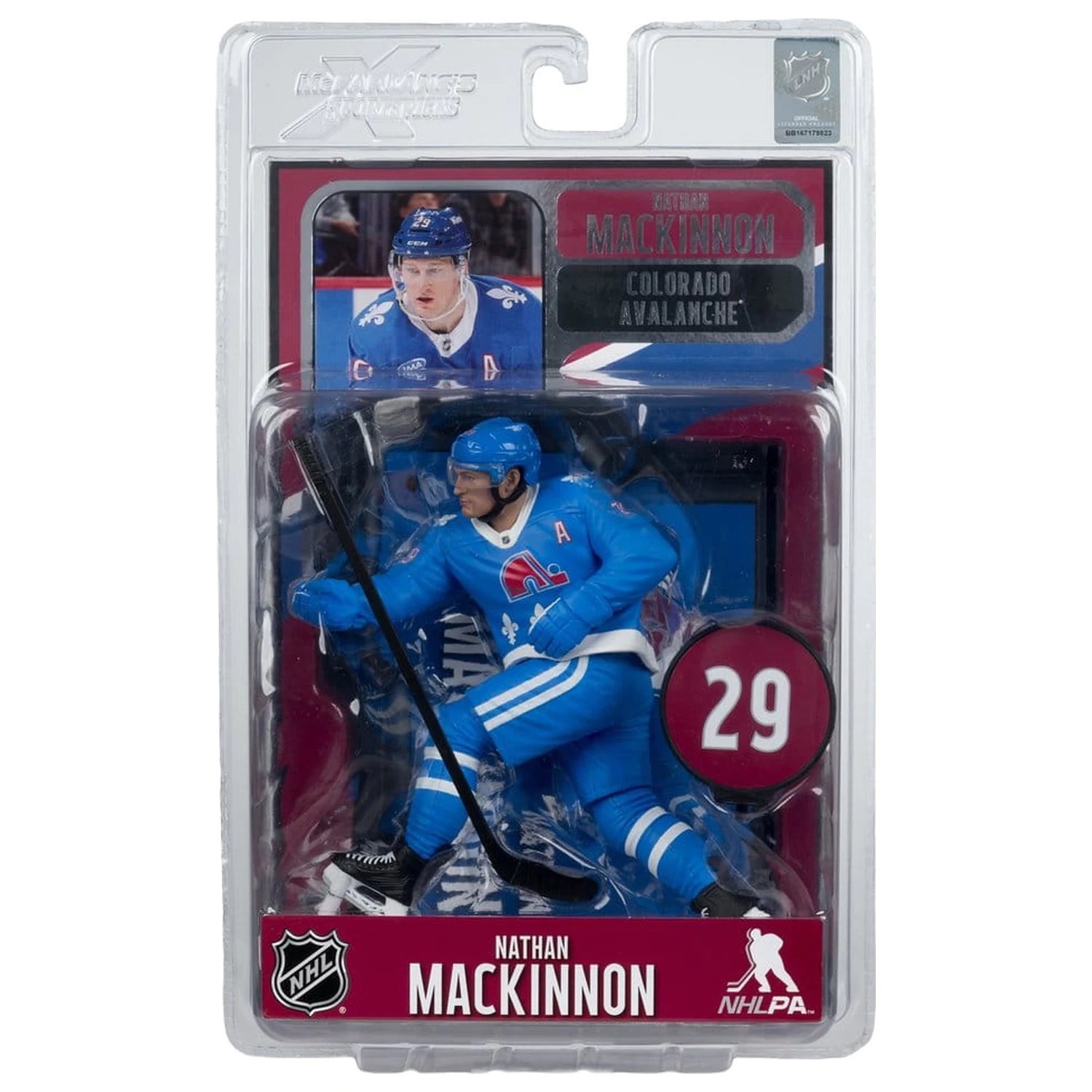 NHL McFarlane SportsPicks figurica Nathan MacKinnon (Quebec Nordiques Retro) 18 cm fotografija izdelka