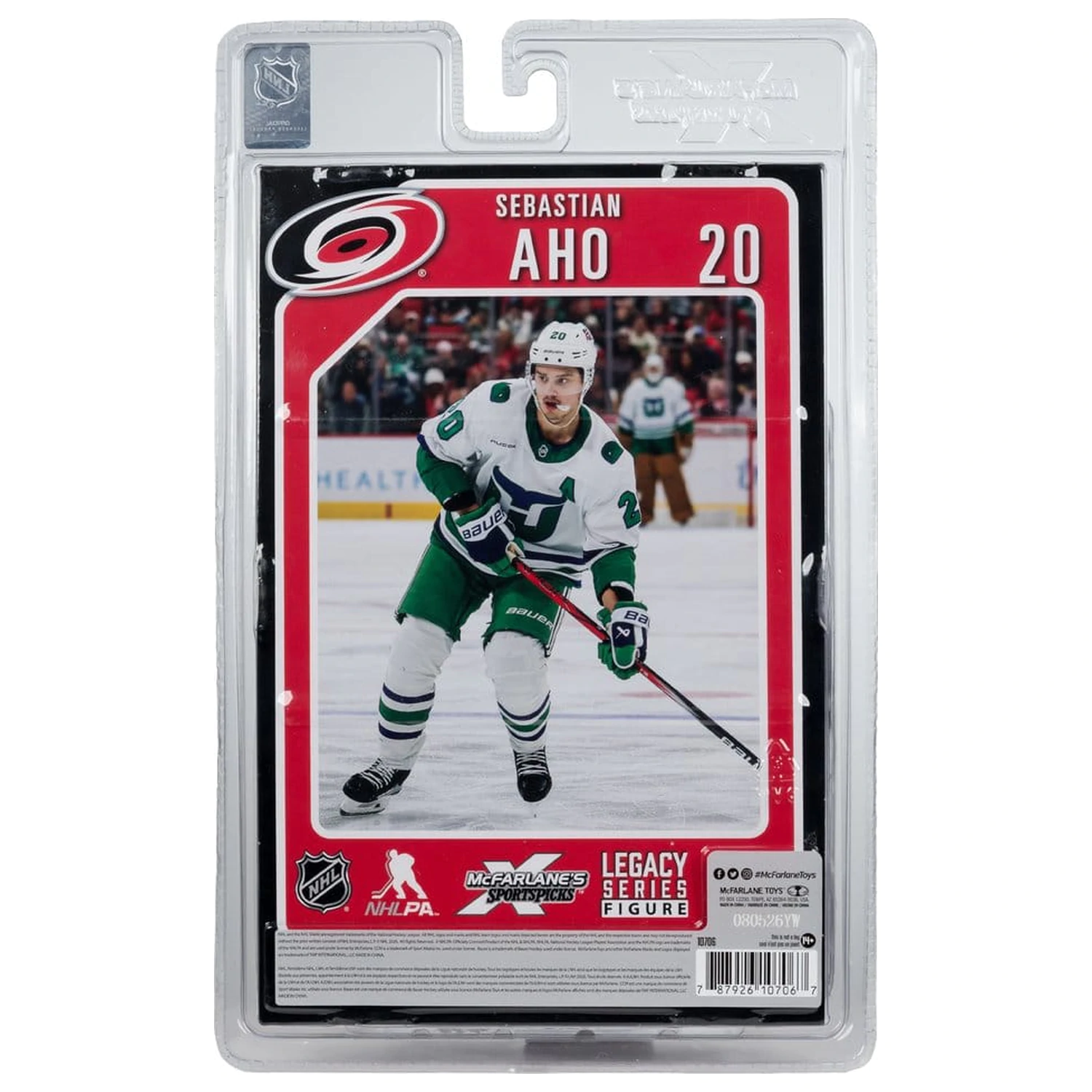 NHL McFarlane SportsPicks figurica Sebastian Aho (Hartford Whalers Retro) 18 cm fotografija izdelka