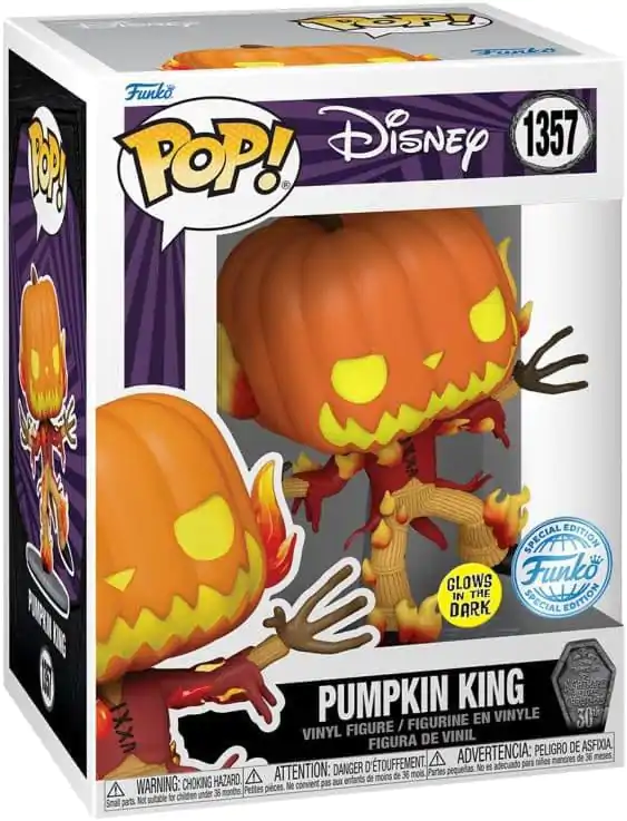 Nightmare before Christmas 30th Anniversary Funko POP! Disney vinilna figura Pumpkin King(GW) 9 cm fotografija izdelka