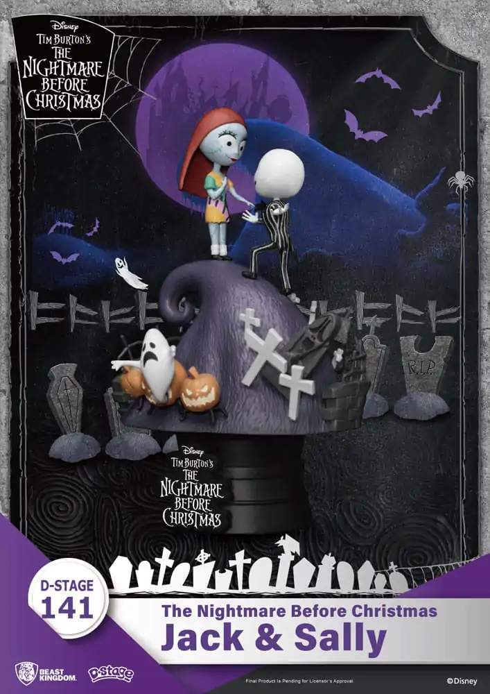 Nightmare before Christmas D-Stage PVC Diorama Jack & Sally 15 cm fotografija izdelka