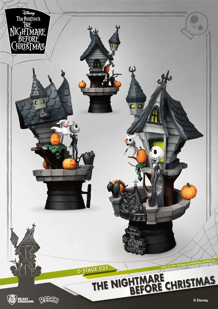 Nightmare before Christmas D-Stage PVC Diorama Jack's Haunted House 15 cm fotografija izdelka