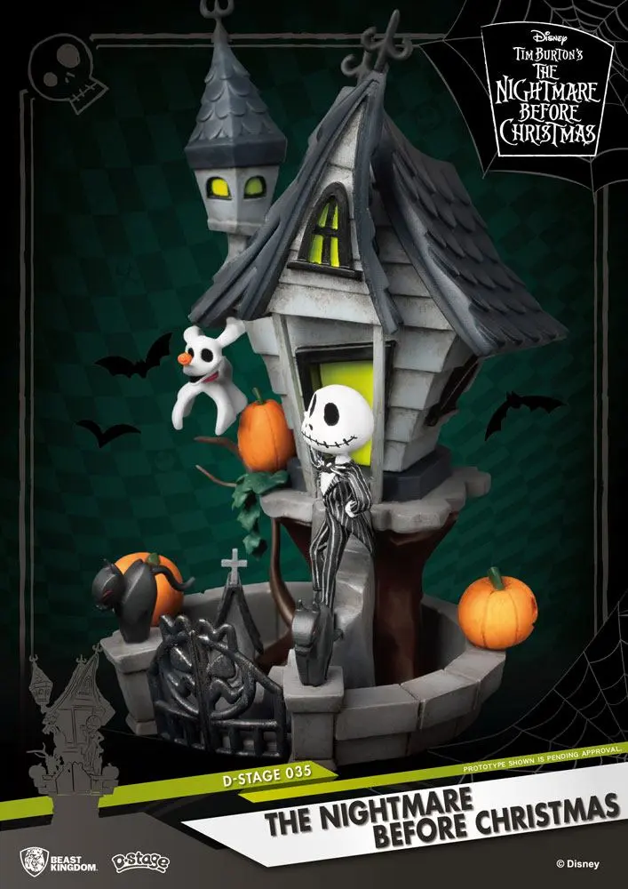 Nightmare before Christmas D-Stage PVC Diorama Jack's Haunted House 15 cm fotografija izdelka
