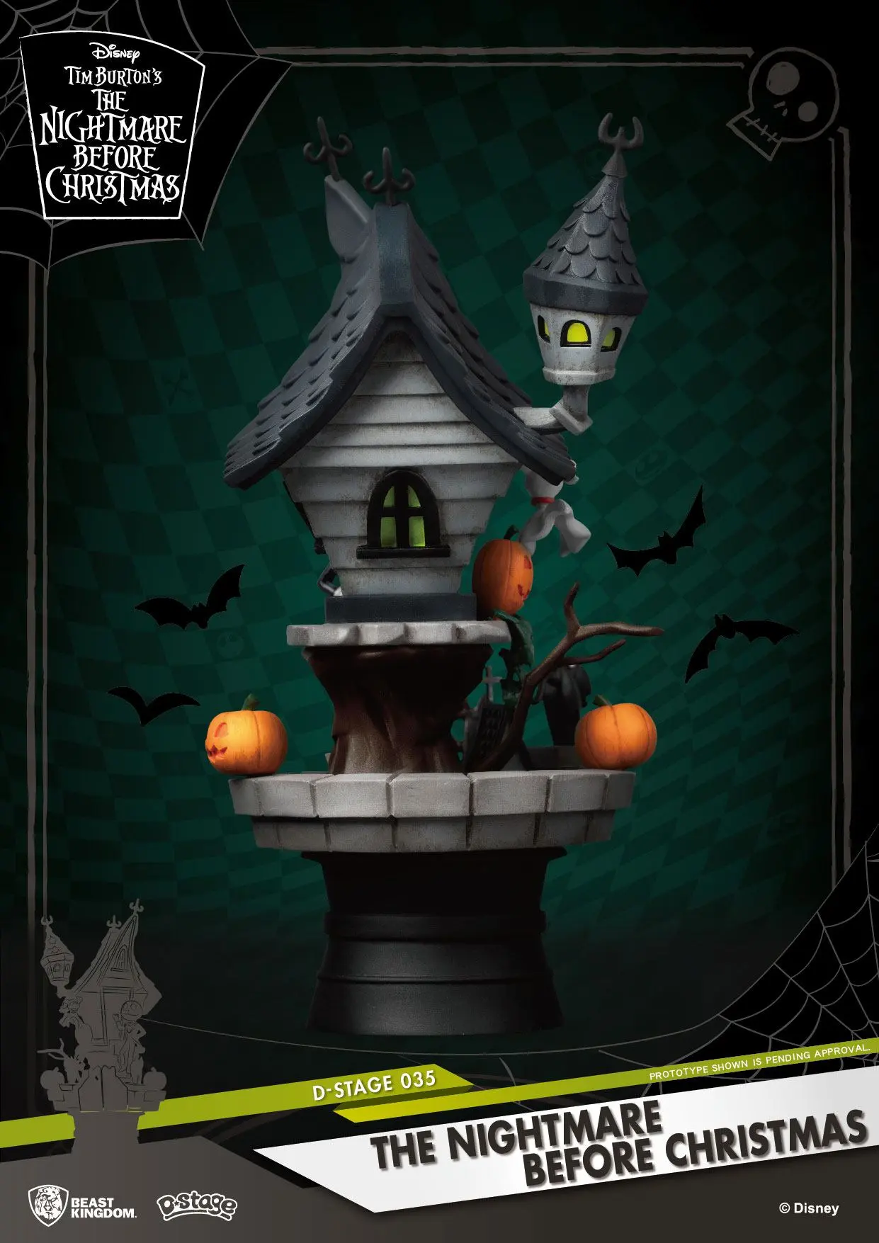Nightmare before Christmas D-Stage PVC Diorama Jack's Haunted House 15 cm fotografija izdelka