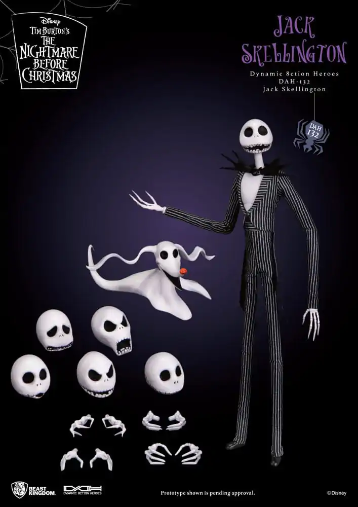 Nightmare before Christmas Dynamic 8ction Heroes akcijska figura 1/9 Jack 21 cm fotografija izdelka