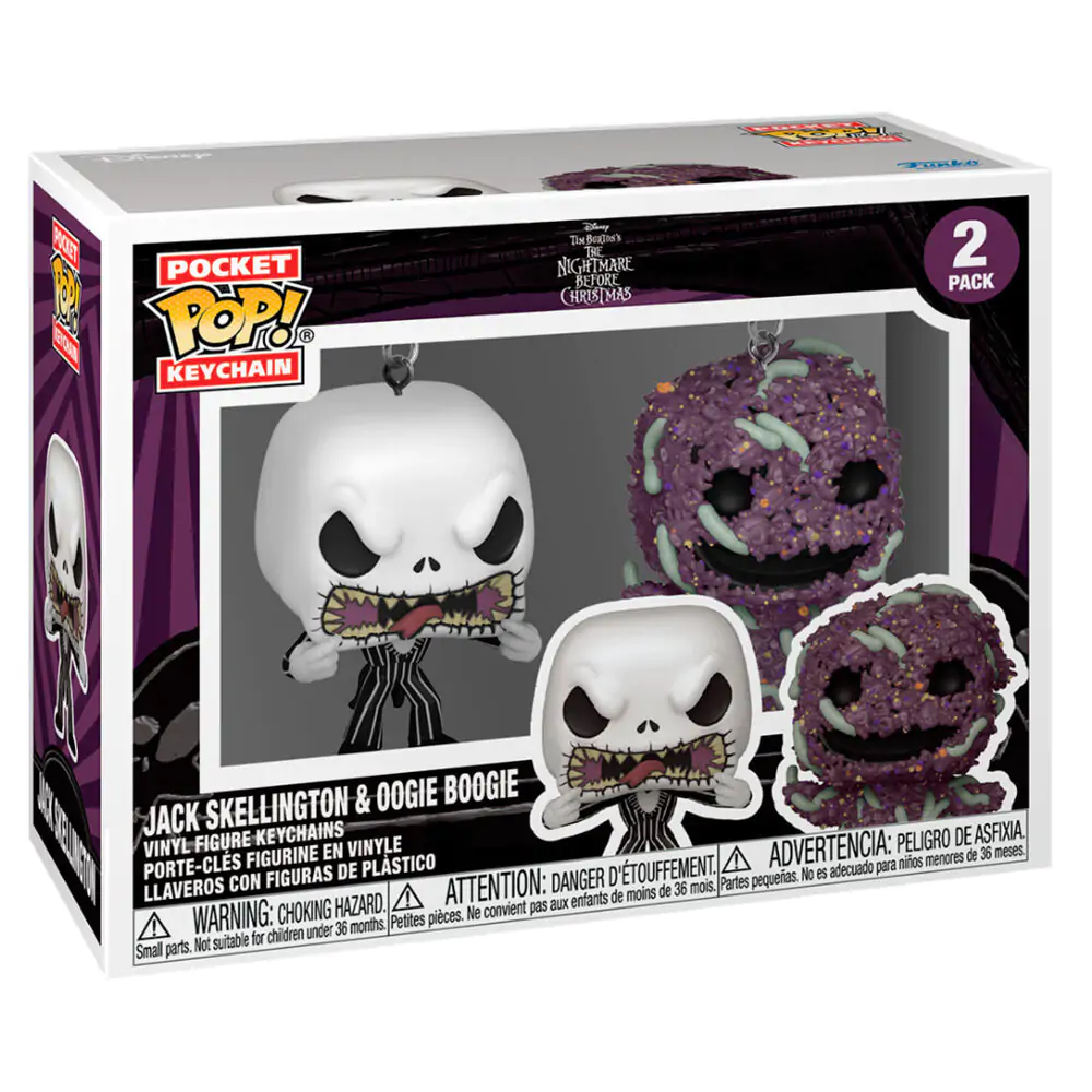 Nightmare Before Christmas Funko POP! Vinyl obesek za ključe paket dveh Jack/Oogie 4 cm fotografija izdelka