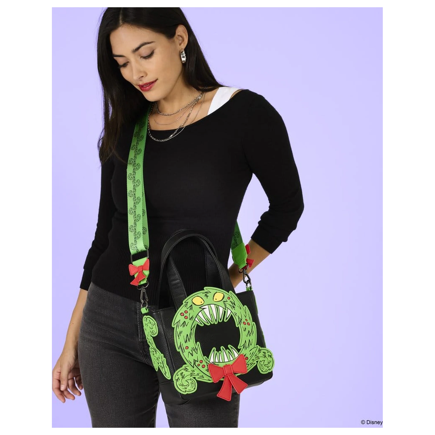 Nightmare before Christmas by Loungefly Crossbody torbica za čez telo Man-Eating Wreath fotografija izdelka