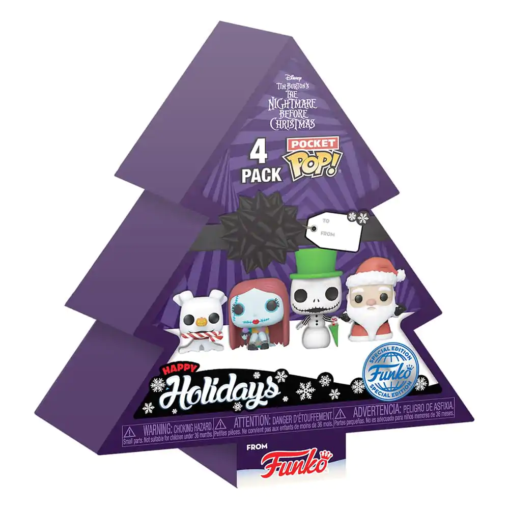 Nightmare before Christmas Pocket POP! Vinyl Figure 4-Pack Božično drevo 4 cm fotografija izdelka