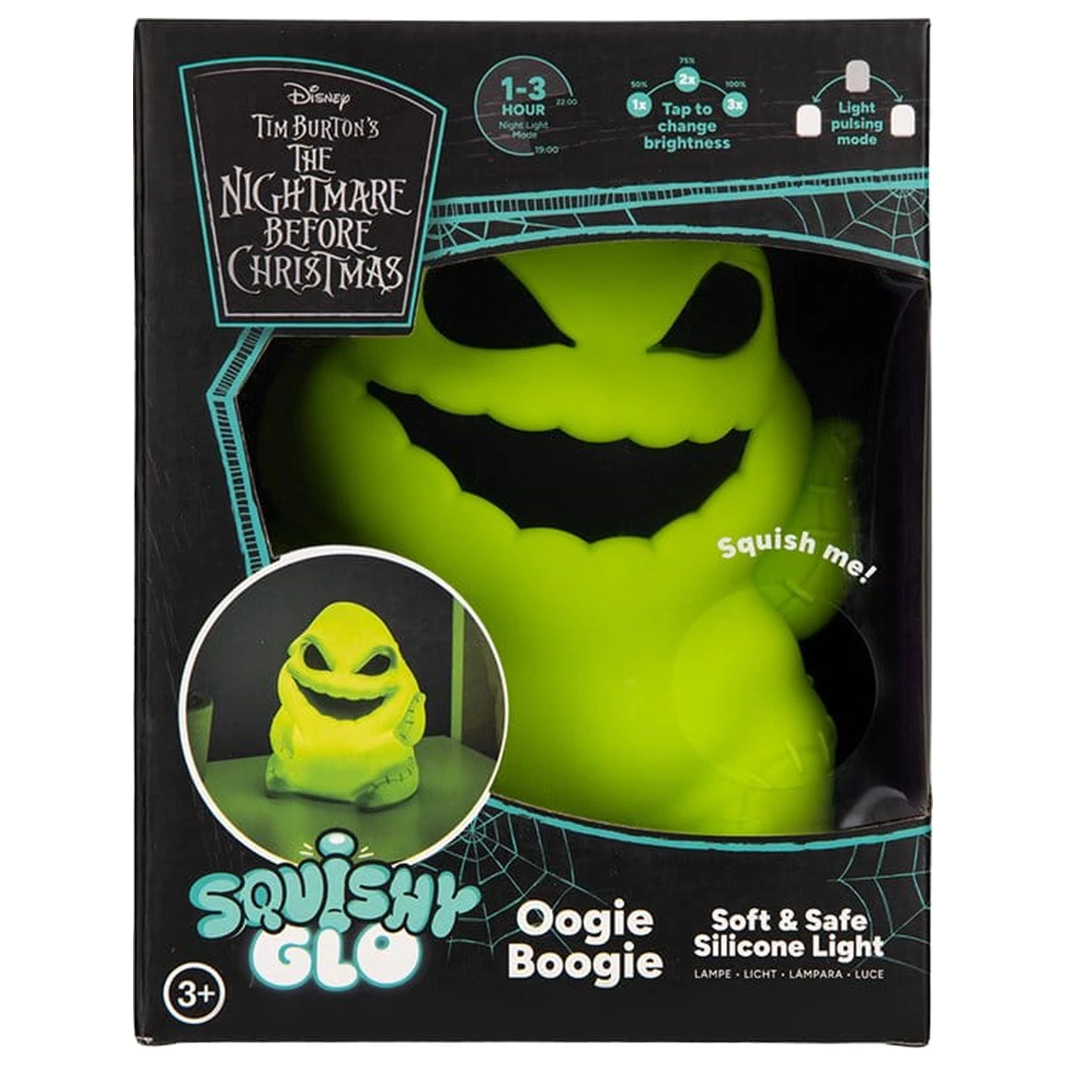 Nightmare Before Christmas SquishyGlo Silikonska lučka Oogie Boogie 16 cm fotografija izdelka
