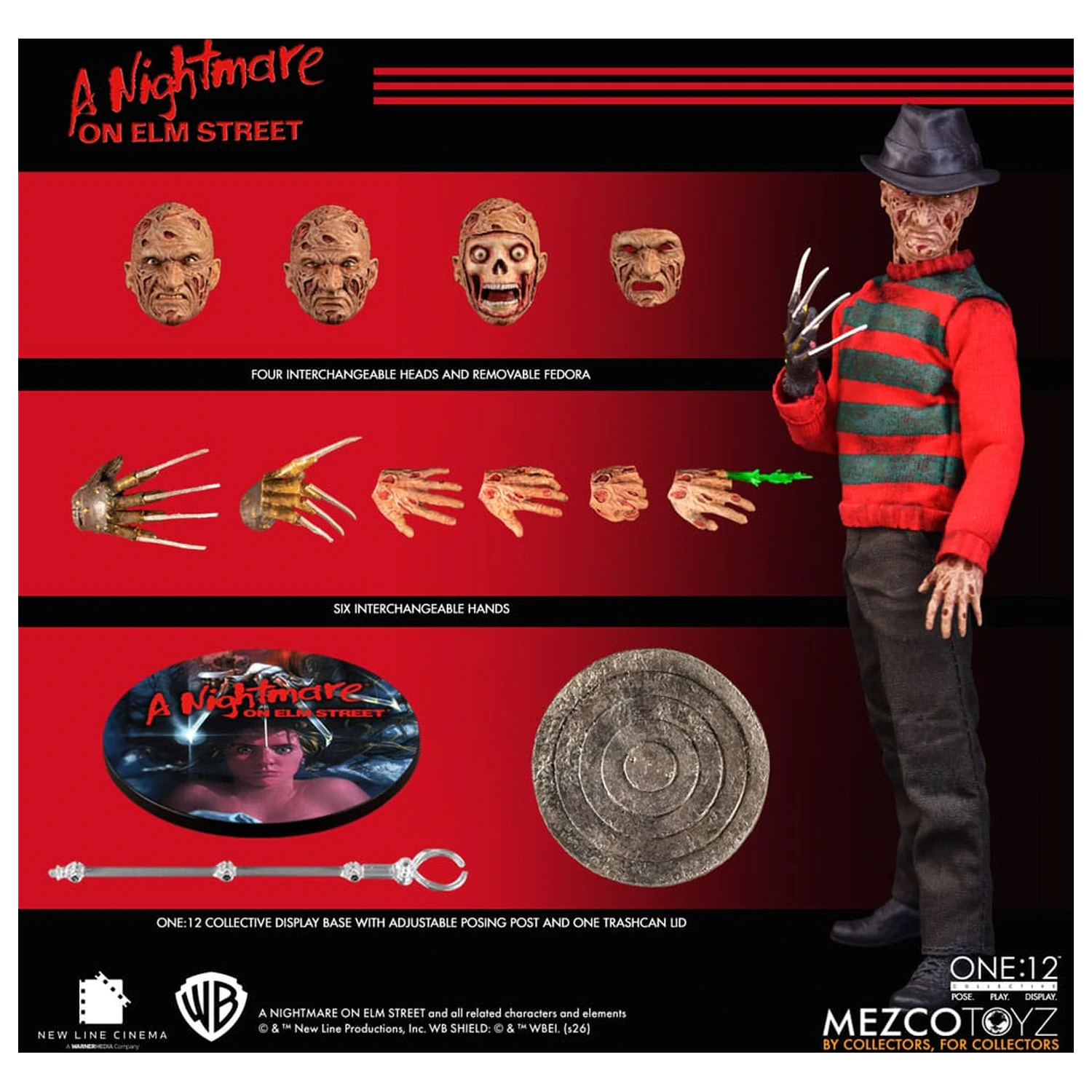 Nightmare On Elm Street akcijska figura 1/12 Freddy Krueger 17 cm fotografija izdelka