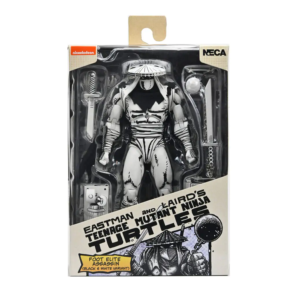 Ninja Turtles Teenage Mutant Foot Elite Assassin Black & White figura 18 cm fotografija izdelka