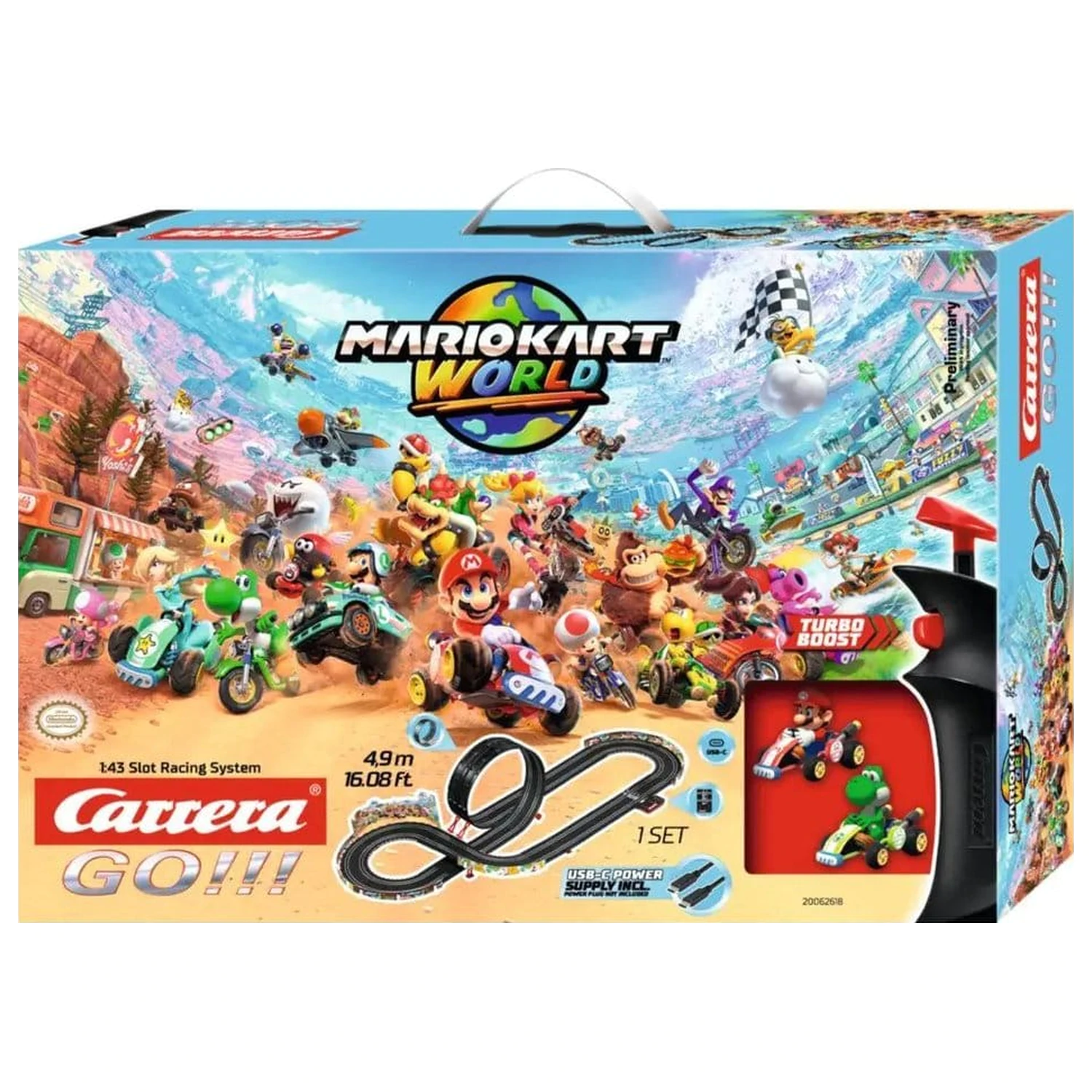 Nintendo Mario Kart Carrera GO!!! Set dirkalnih stez Mario Kart World fotografija izdelka