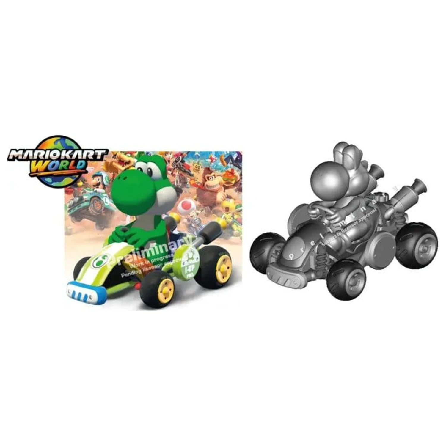 Nintendo Mario Kart Carrera RC Avto na daljinsko vodenje Mario Kart World, Yoshi 2,4GHz fotografija izdelka