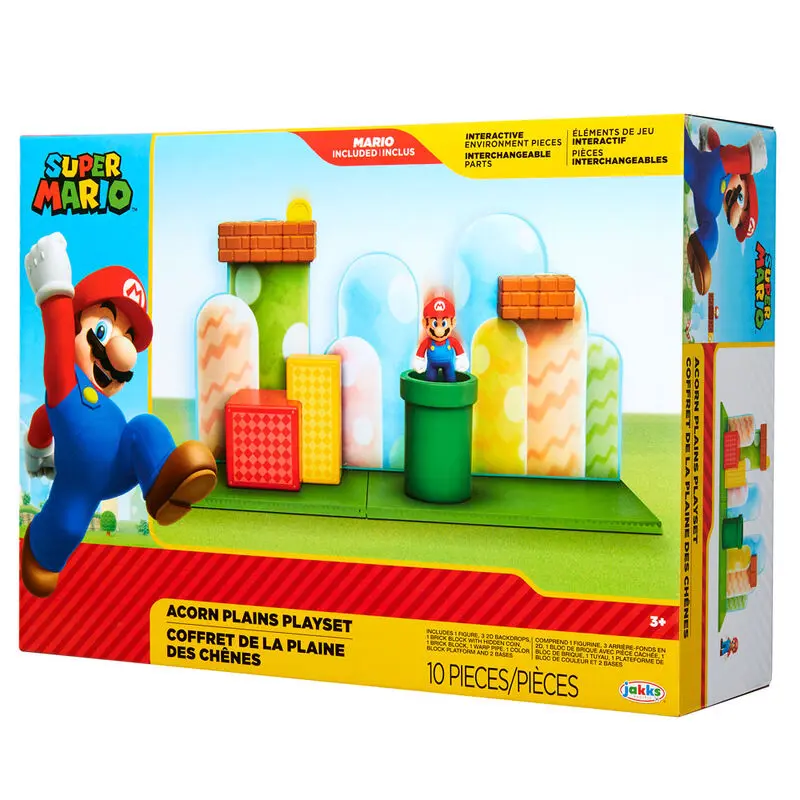 World of Nintendo Super Mario Igralni Set Acorn Plains fotografija izdelka