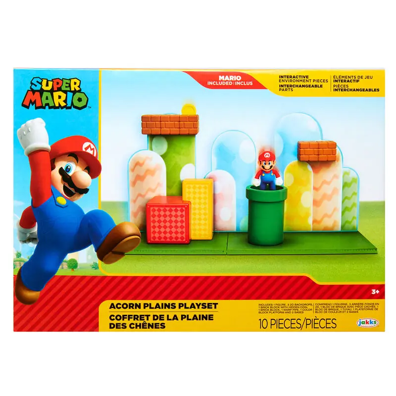 World of Nintendo Super Mario Igralni Set Acorn Plains fotografija izdelka