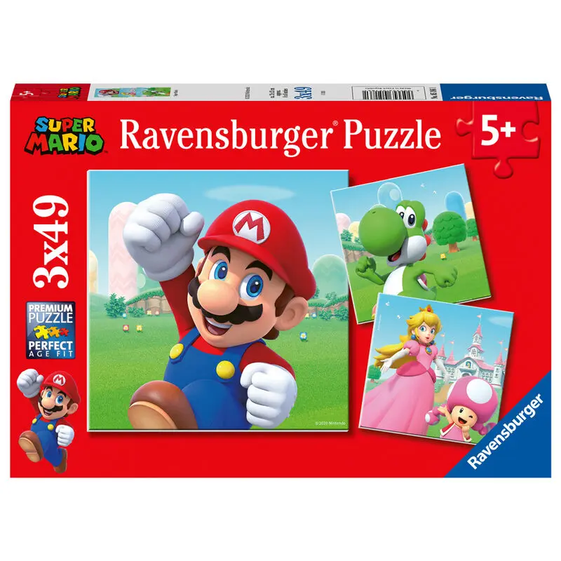 Nintendo Super Mario Bros sestavljanka 3x49 kosov fotografija izdelka