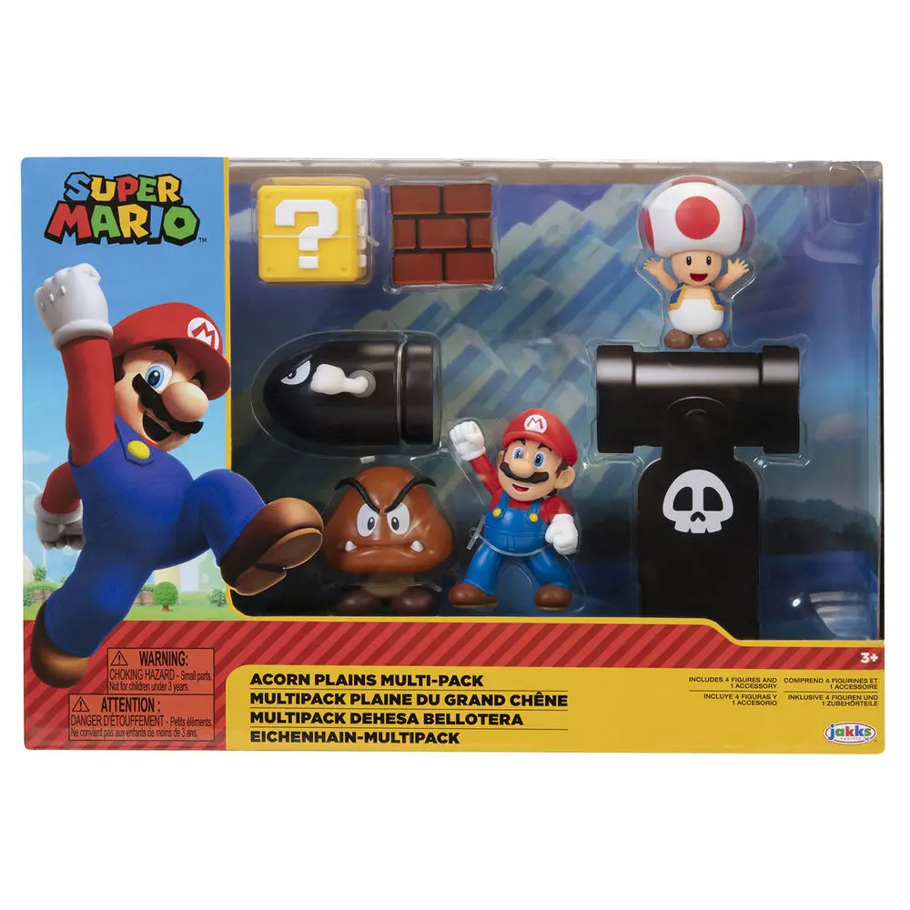 World of Nintendo Mini Figure 5-Pack New Super Mario Bros. U Acorn Plains 6 cmSvet Nintenda Mini figurice 5-Pack New Super Mario Bros. U Acorn Plains 6 cm fotografija izdelka