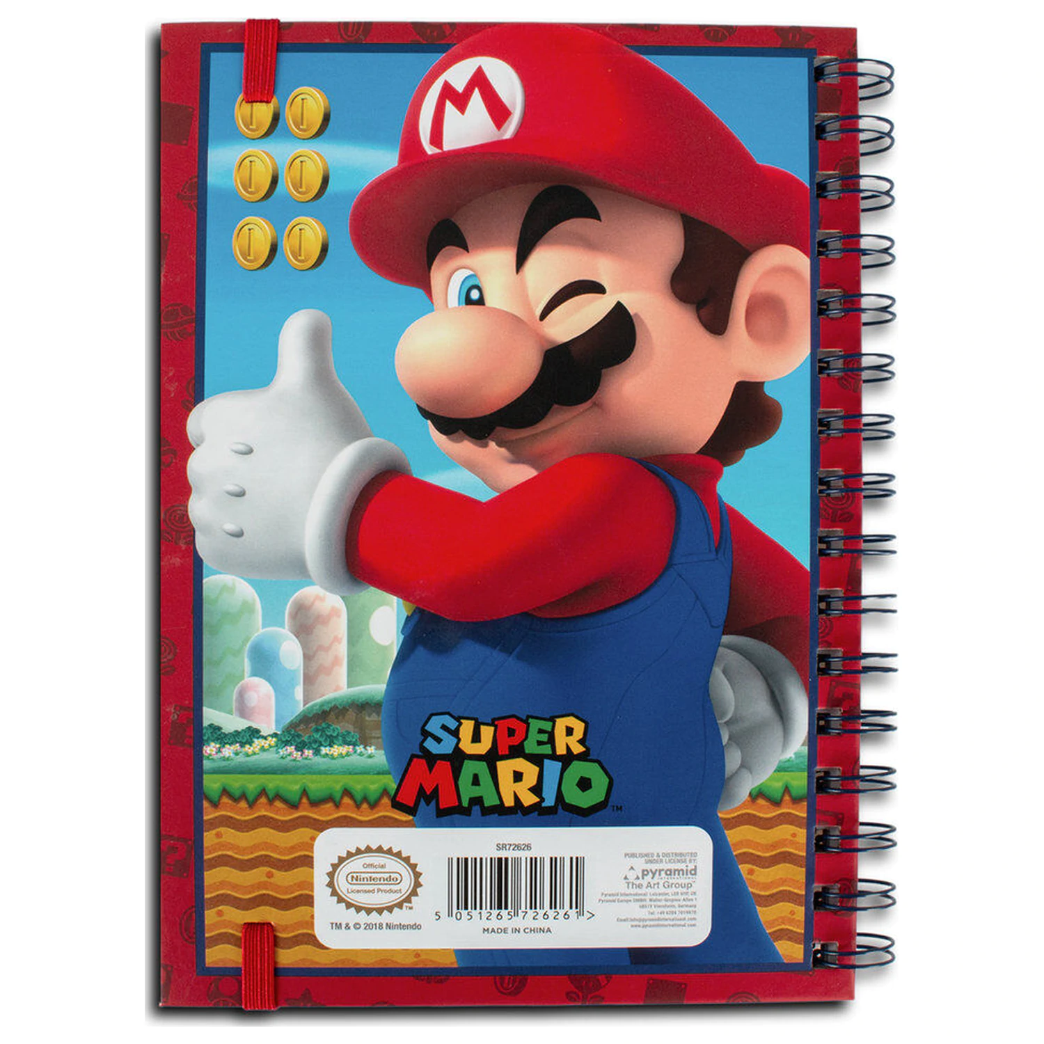 Super Mario 3D spiralni zvezek A5 Mario fotografija izdelka