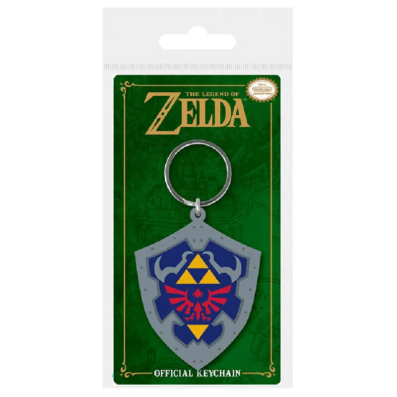 Legend of Zelda gumijast obesek za ključe Hylian Shield 6 cm fotografija izdelka