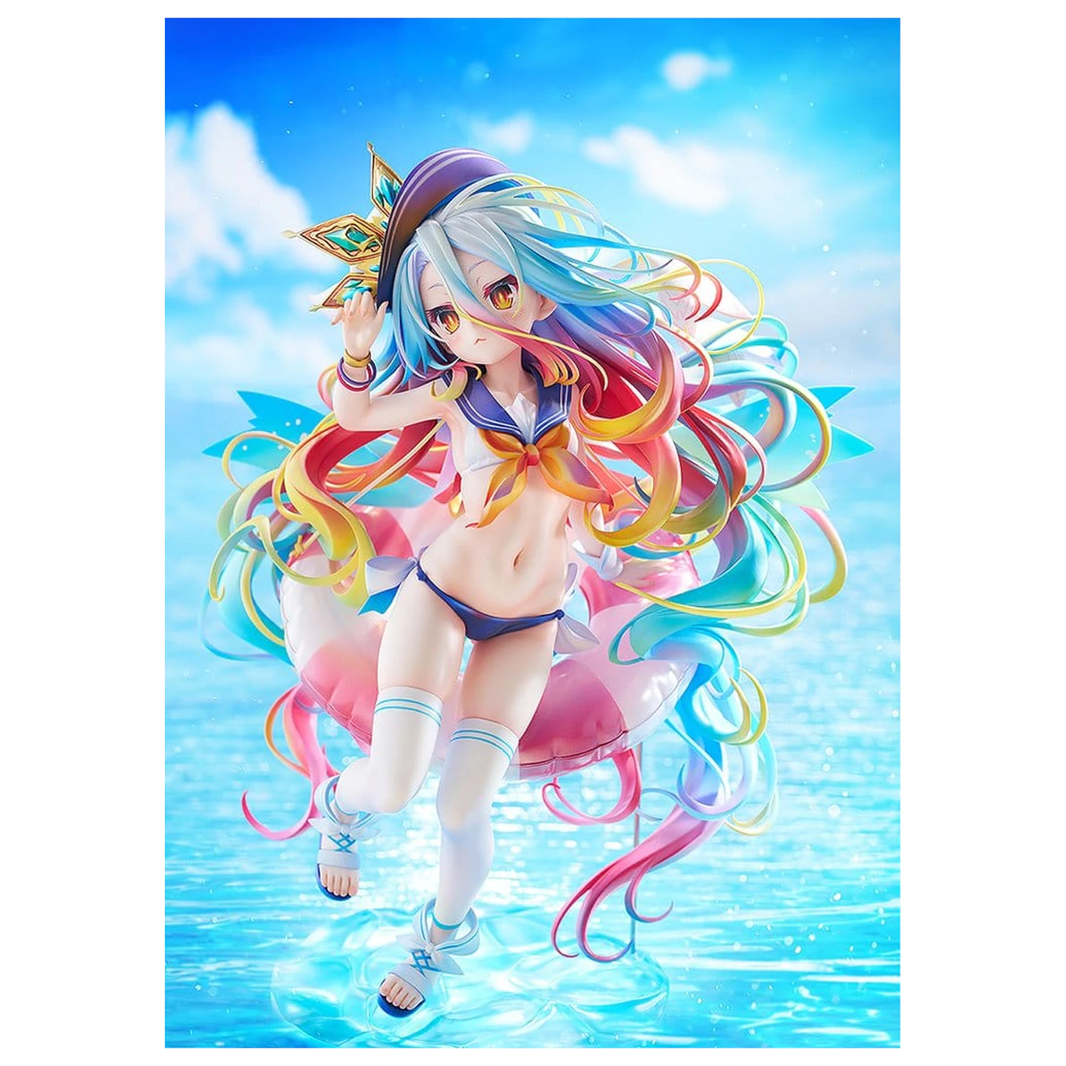 No Game No Life kip 1/7 Shiro: Sailor-Style Swimsuit Ver. 24 cm fotografija izdelka