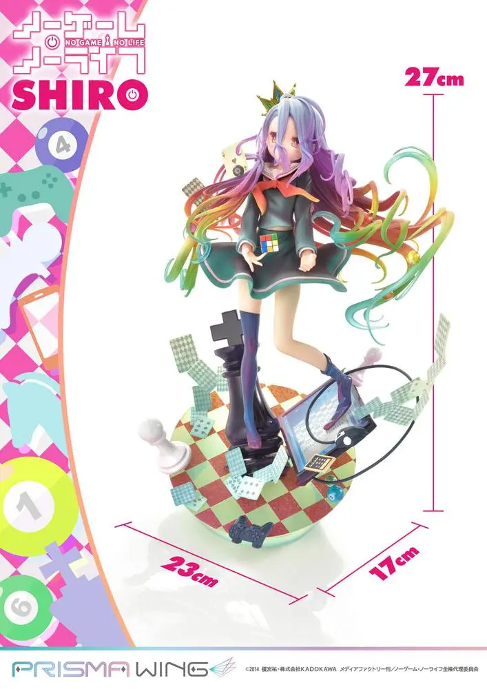 No Game No Life Prisma Wing PVC Kip 1/7 Shiro 27 cm fotografija izdelka