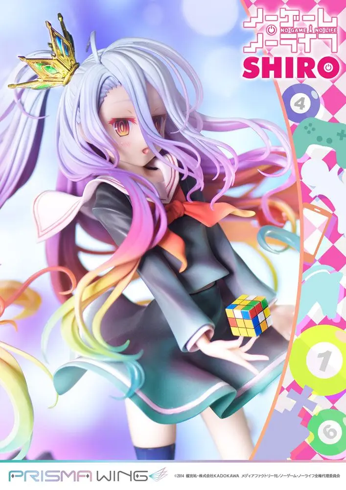 No Game No Life Prisma Wing PVC Kip 1/7 Shiro 27 cm fotografija izdelka