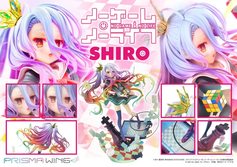 No Game No Life Prisma Wing PVC Kip 1/7 Shiro 27 cm fotografija izdelka